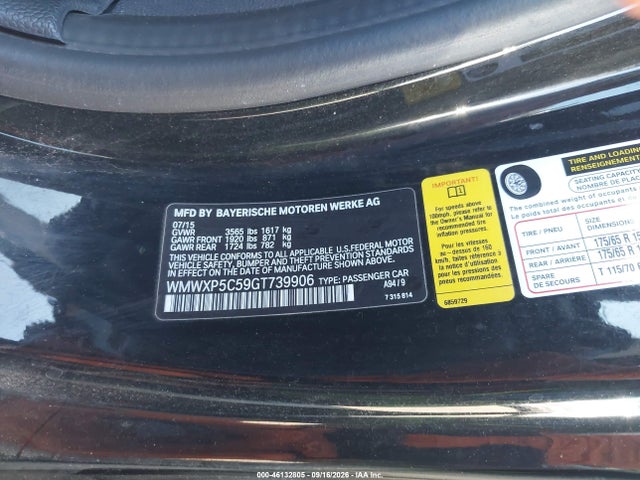 Продаж на аукціоні авто 2016 Mini Hardtop Cooper, vin: WMWXP5C59GT739906, номер лоту: 46132805