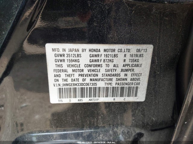 Продаж на аукціоні авто 2013 Honda Fit, vin: JHMGE8H33DC067305, номер лоту: 46132823