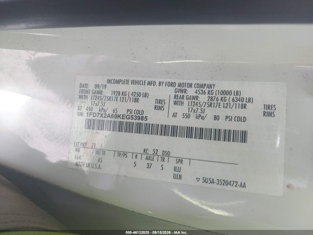 Aukcja sprzedaży 2019 Ford F-250 Xl, vin: 1FD7X2A69KEG53985, numer aukcji: 46132825