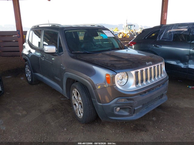 2018 Jeep Renegade Limited Fwd მანქანა იყიდება აუქციონზე, vin: ZACCJADBXJPG92291, აუქციონის ნომერი: 46132898