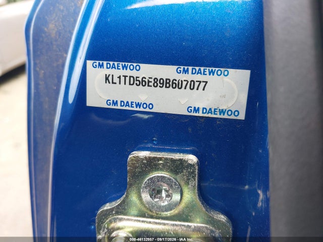 Auction sale of the 2009 Chevrolet Aveo Lt, vin: KL1TD56E89B607077, lot number: 46132957