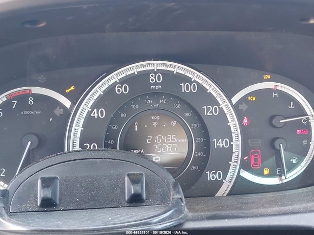 46133101 :رقم المزاد ، 1HGCR2F81EA242858 vin ، 2014 Honda Accord Ex-l مزاد بيع