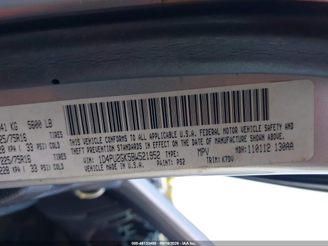 Продаж на аукціоні авто 2011 Dodge Nitro Se, vin: 1D4PU2GK5BW521952, номер лоту: 46133408