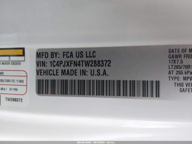 Aukcja sprzedaży 2026 Jeep Wrangler Rubicon 4x4, vin: 1C4PJXFN4TW288372, numer aukcji: 46133467