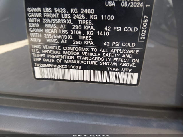 Продажа на аукционе авто 2024 Volkswagen Id.4 Standard, vin: 1V2BMPE82RC013038, номер лота: 46133480