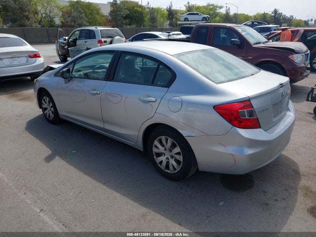 Продаж на аукціоні авто 2012 Honda Civic Lx, vin: 2HGFB2F56CH590273, номер лоту: 46133591