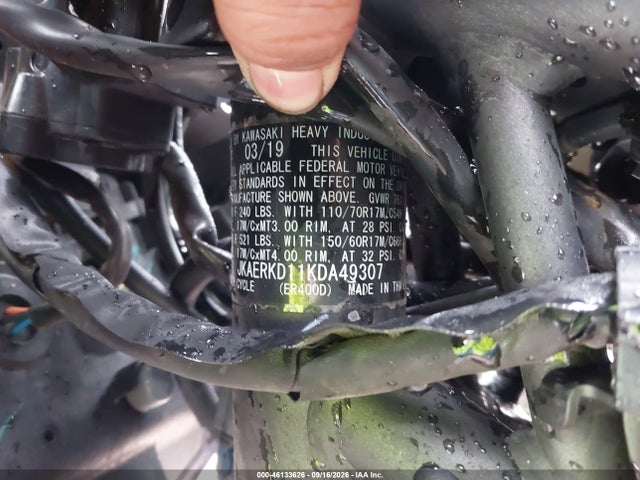 Продаж на аукціоні авто 2019 Kawasaki Er400 D, vin: JKAERKD11KDA49307, номер лоту: 46133626