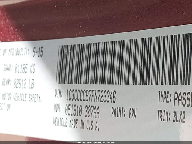 Chrysler 200 C 2015 1C3CCCCB7FN723346 Image 9