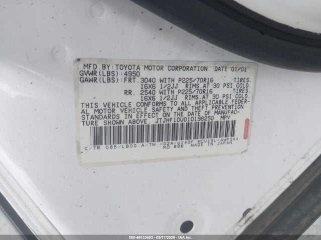 Продаж на аукціоні авто 2001 Lexus Rx 300, vin: JTJHF10U010198250, номер лоту: 46133683