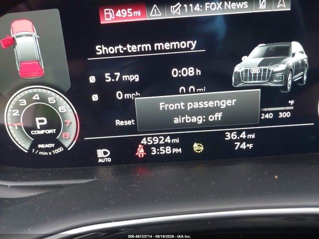 Aukcja sprzedaży 2021 Audi Q7 Premium Plus 55 Tfsi Quattro Tiptronic, vin: WA1LXAF72MD038342, numer aukcji: 46133714