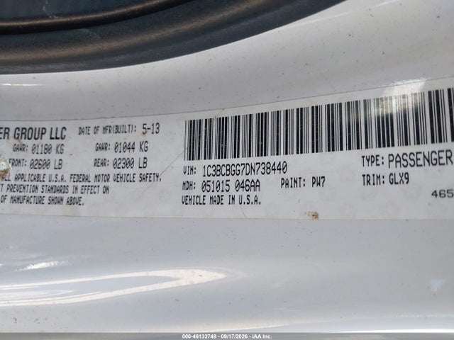 Продажа на аукционе авто 2013 Chrysler 200 S, vin: 1C3BCBGG7DN738440, номер лота: 46133748