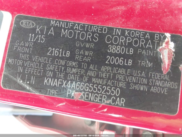 KIA FORTE LX 2016 KNAFX4A66G5552550 Image 9
