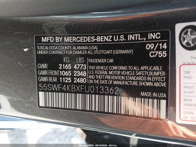 55SWF4KBXFU013362 Mercedes-Benz C 300 4matic