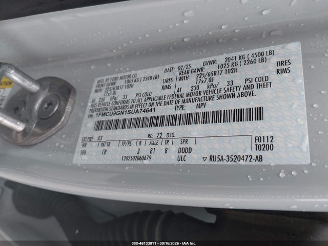 1FMCU9GN1SUA74641 Ford Escape Active