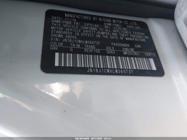 Продаж на аукціоні авто 2020 Nissan Rogue Sport S Awd Xtronic Cvt, vin: JN1BJ1CWXLW365737, номер лоту: 46133838