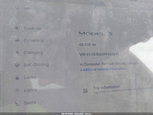 5YJ3E1EA0PF448241 Tesla Model 3 Rear-wheel Drive