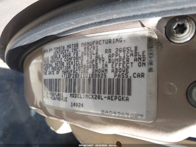 Продаж на аукціоні авто 2001 Toyota Avalon Xls, vin: 4T1BF28B11U188025, номер лоту: 46134027