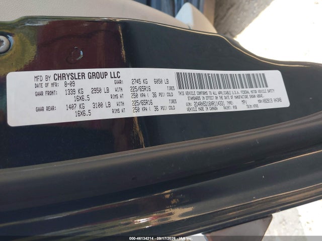 46134214 :رقم المزاد ، 2D4RN5D16AR114331 vin ، 2010 Dodge Grand Caravan Sxt مزاد بيع