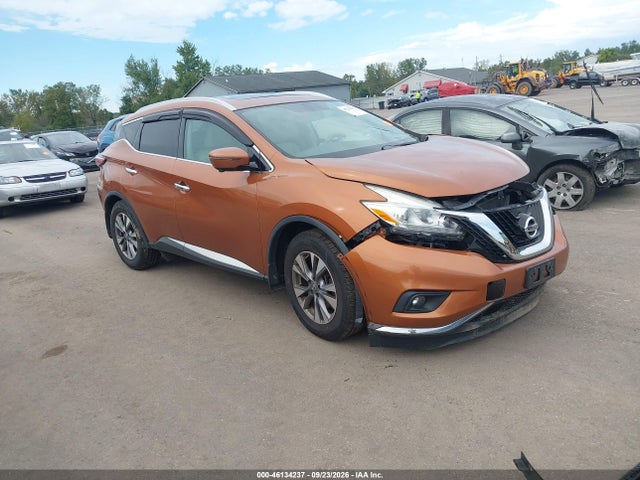 46134237 :رقم المزاد ، 5N1AZ2MH3GN139943 vin ، 2016 Nissan Murano Sl مزاد بيع