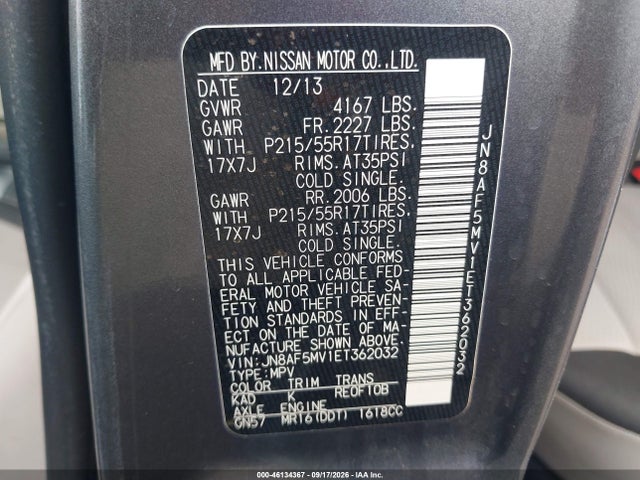 Nissan Juke Sv 2014 JN8AF5MV1ET362032 Image 9