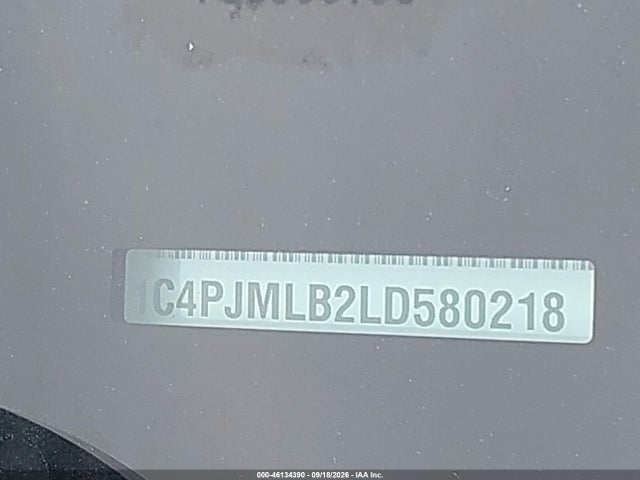 46134390 :رقم المزاد ، 1C4PJMLB2LD580218 vin ، 2020 Jeep Cherokee Latitude Plus 4x4 مزاد بيع