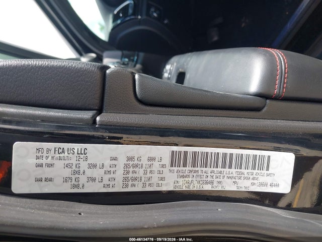 Продаж на аукціоні авто 2019 Jeep Grand Cherokee Trailhawk 4x4, vin: 1C4RJFLTXKC636486, номер лоту: 46134776