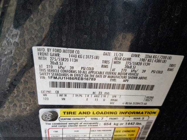 Aukcja sprzedaży 2024 Ford Expedition Xlt, vin: 1FMJU1H86REB16789, numer aukcji: 46134954