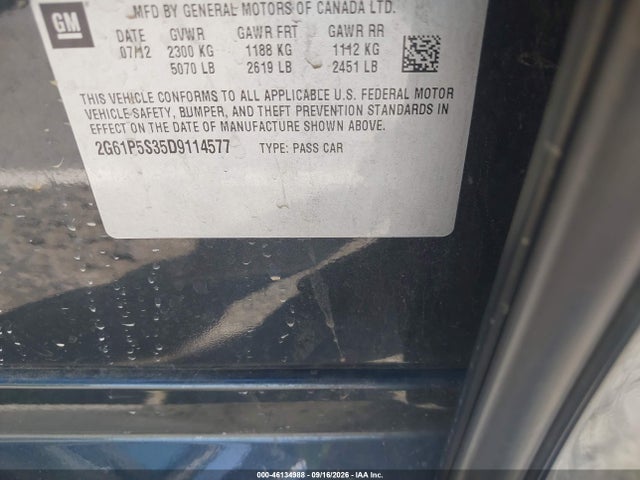 Aukcja sprzedaży 2013 Cadillac Xts Luxury, vin: 2G61P5S35D9114577, numer aukcji: 46134988