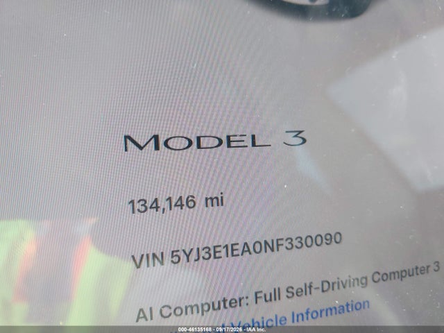 Tesla Model 3 Rear-wheel Drive 2022 5YJ3E1EA0NF330090 Image 14