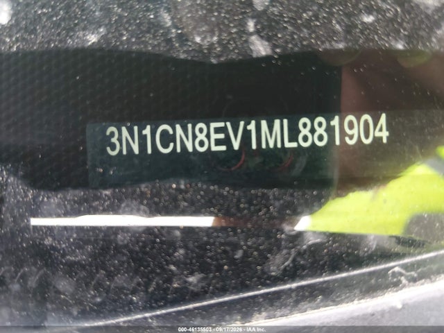 Aukcja sprzedaży 2021 Nissan Versa Sv Xtronic Cvt, vin: 3N1CN8EV1ML881904, numer aukcji: 46135503