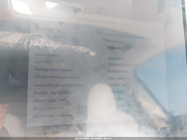 Aukcja sprzedaży 2024 Tesla Model Y Long Range Dual Motor All-wheel Drive, vin: 7SAYGDEE5RF062067, numer aukcji: 46135598