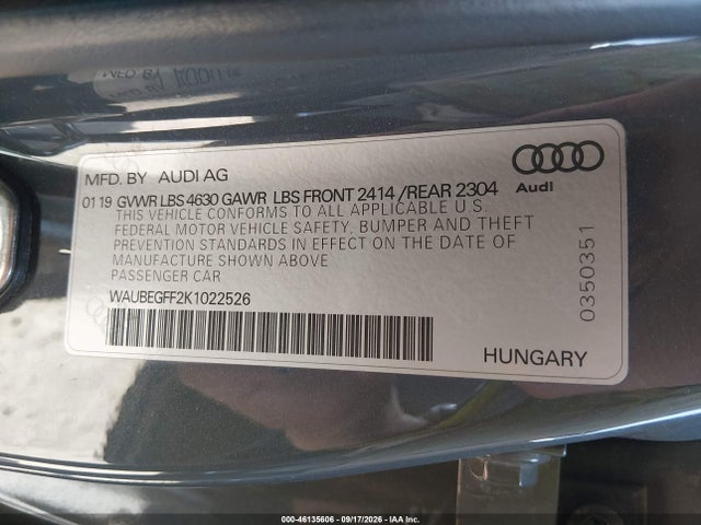 WAUBEGFF2K1022526 Audi A3 45 Premium