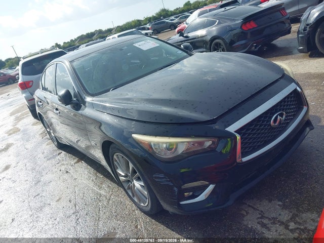 2018 Infiniti Q50 3.0t Luxe მანქანა იყიდება აუქციონზე, vin: JN1EV7AP3JM350909, აუქციონის ნომერი: 46135763