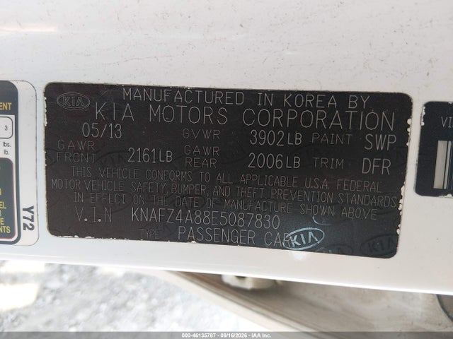 Aukcja sprzedaży 2014 Kia Forte Ex, vin: KNAFZ4A88E5087830, numer aukcji: 46135787