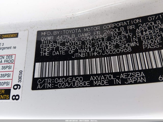 Продаж на аукціоні авто 2018 Toyota Camry Se, vin: JTNB11HK7J3020968, номер лоту: 46136144