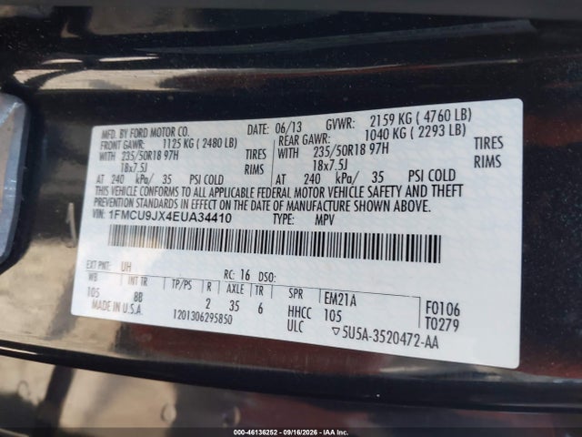 Ford Escape Titanium 2014 1FMCU9JX4EUA34410 Image 9
