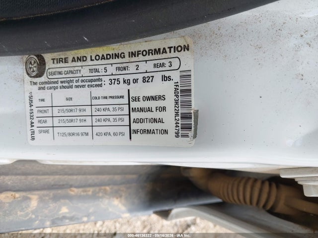 Продажа на аукционе авто 2017 Ford Focus Sel, vin: 1FADP3H22HL244799, номер лота: 46136322