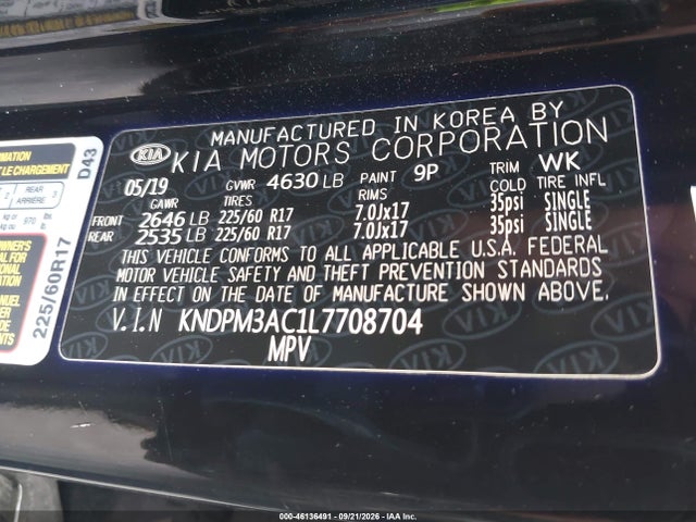 KIA Sportage Lx 2020 KNDPM3AC1L7708704 Image 9