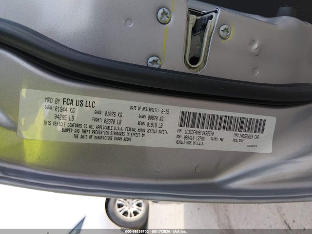Продаж на аукціоні авто 2015 Dodge Dart Se, vin: 1C3CDFAA5FD432570, номер лоту: 46136702