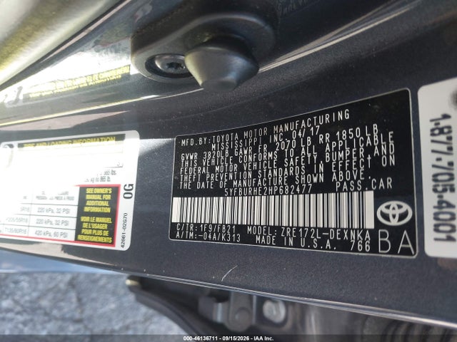 Toyota COROLLA LE 2017 5YFBURHE2HP682477 Image 9