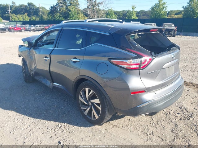 46136721 :رقم المزاد ، 5N1AZ2MH9FN286380 vin ، 2015 Nissan Murano Platinum مزاد بيع