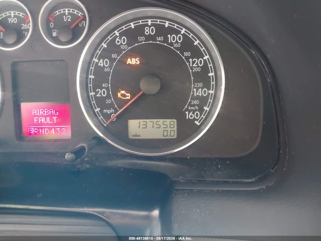 46136818 :رقم المزاد ، WVWYH63B13E314601 vin ، 2003 Volkswagen Passat Glx مزاد بيع