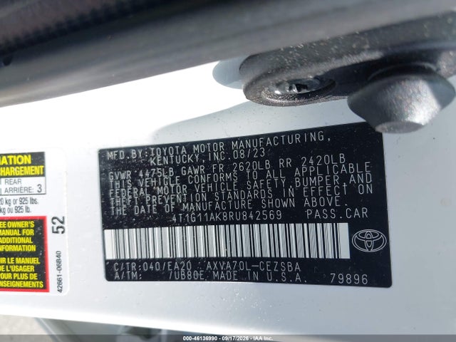 Toyota CAMRY SE 2024 4T1G11AK8RU842569 Image 9