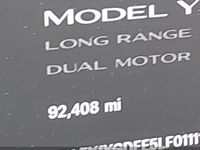 5YJYGDEE5LF011110 Tesla Model Y Long Range Dual Motor All-wheel Drive