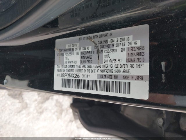 Продаж на аукціоні авто 2018 Mazda Cx-5 Touring, vin: JM3KFACM5J0402567, номер лоту: 46137598