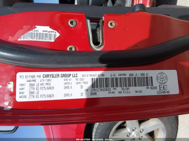 2010 Dodge Ram 1500 Sport მანქანა იყიდება აუქციონზე, vin: 1D7RV1CT9AS236923, აუქციონის ნომერი: 46137605