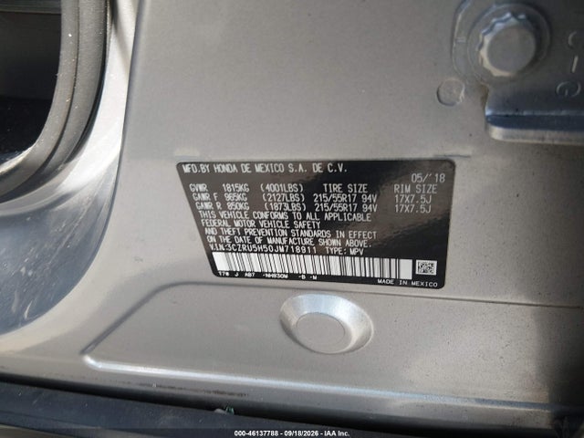 Honda HR-V EX 2018 3CZRU5H50JM718911 Image 9