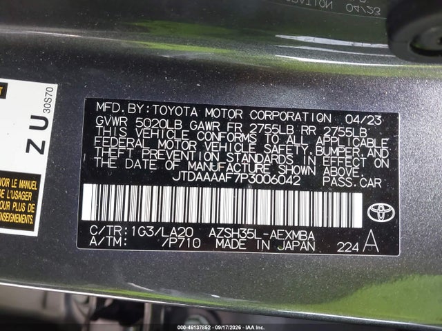 Продажа на аукционе авто 2023 Toyota Crown Limited, vin: JTDAAAAF7P3006042, номер лота: 46137852