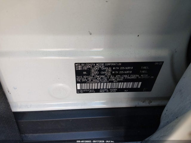 JTEAAAAHXNJ104973 Toyota VENZA LE