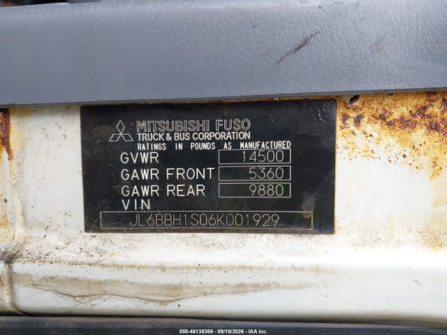 Продаж на аукціоні авто 2006 Mitsubishi Fuso Truck Fe 84d, vin: JL6BBH1S06K001929, номер лоту: 46138369